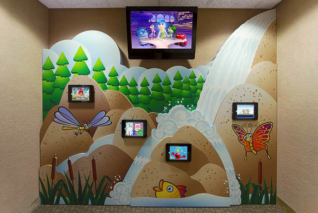 Video wall for pediatric dentist Dr. Kelli Ettelbrick in Flower Mound, TX